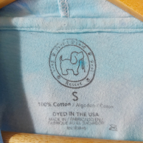 Puppy Love Blue Tie Dye Hoodie Sz Small - Picture 8 of 9